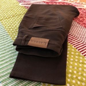 Lauren Ralph Lauren brown brushed cotton jeans, high rise waist, size 6P